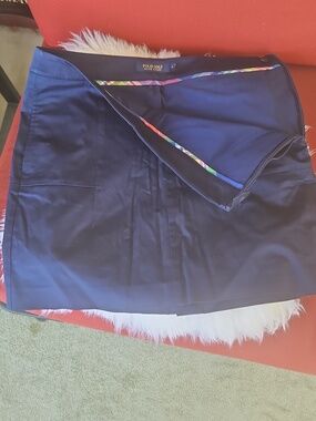 Navy Blue Mini Golf Skirt w Front Pockets